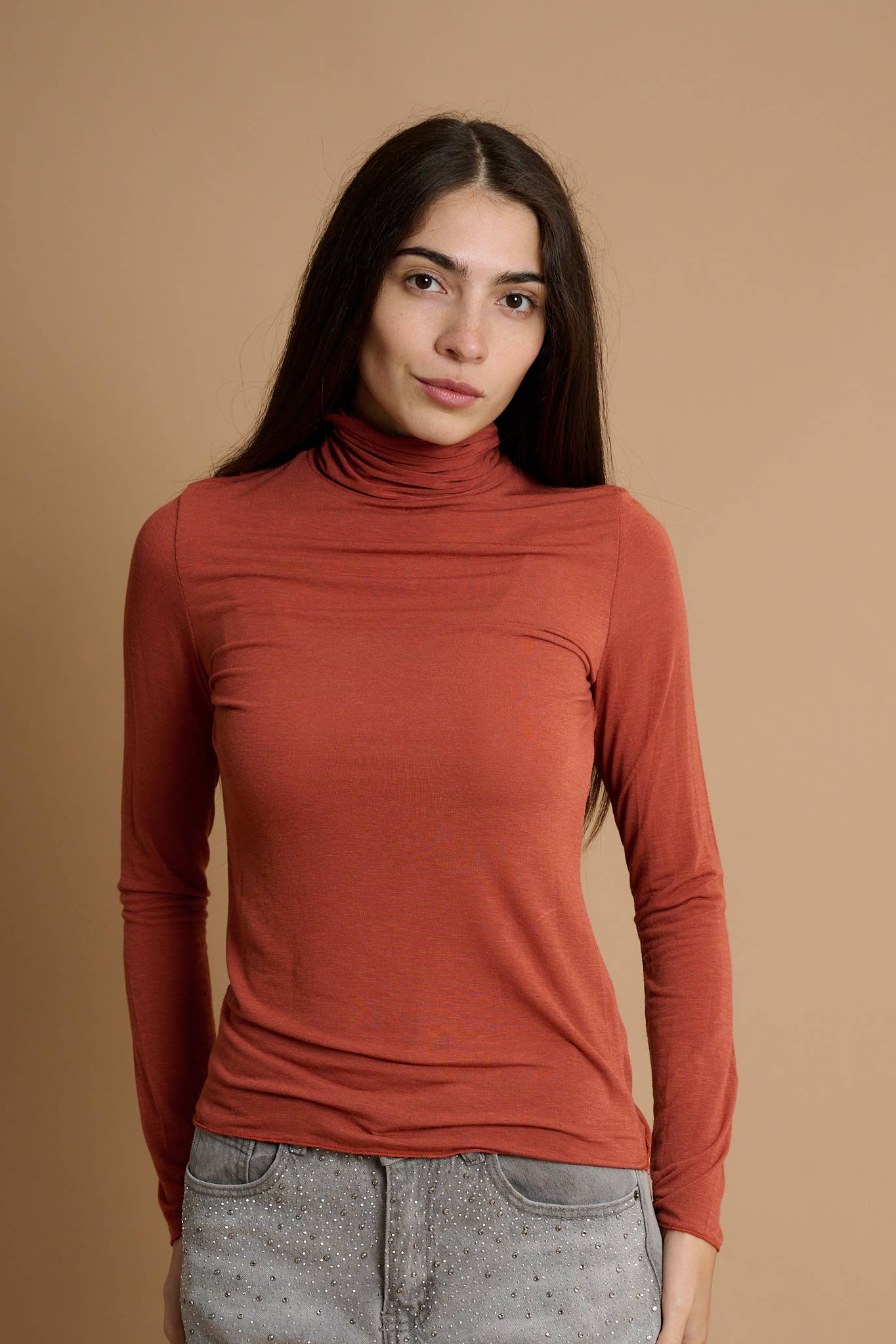 AMELÉ - Wholesale Knit Top - Women's - Turtleneck cashmere sweater11