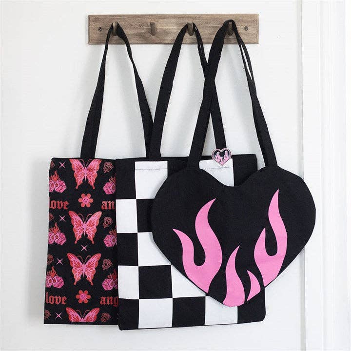 Something Different Wholesale - Wholesale Tote bag – Women's - Burning Heart Satin Tote Bag4