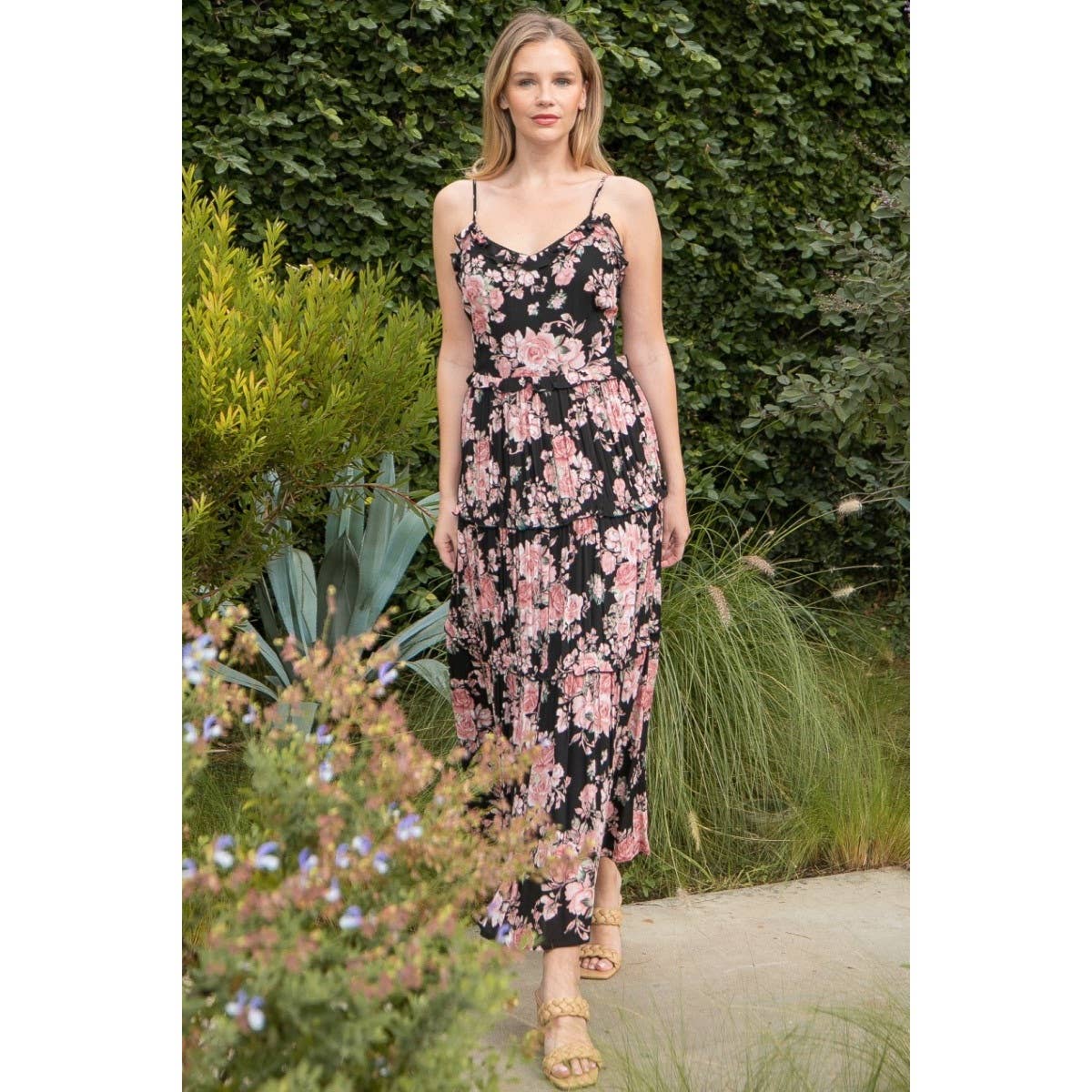 Verte - Wholesale Dress - Women's - FLORAL MAXI DRESS_5D2590