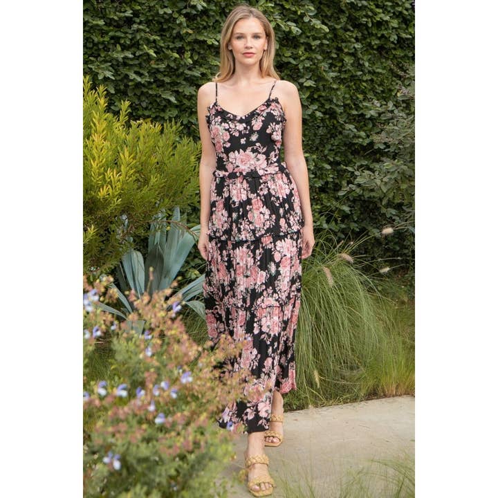 Verte - Wholesale Dress - Women's - FLORAL MAXI DRESS_5D259