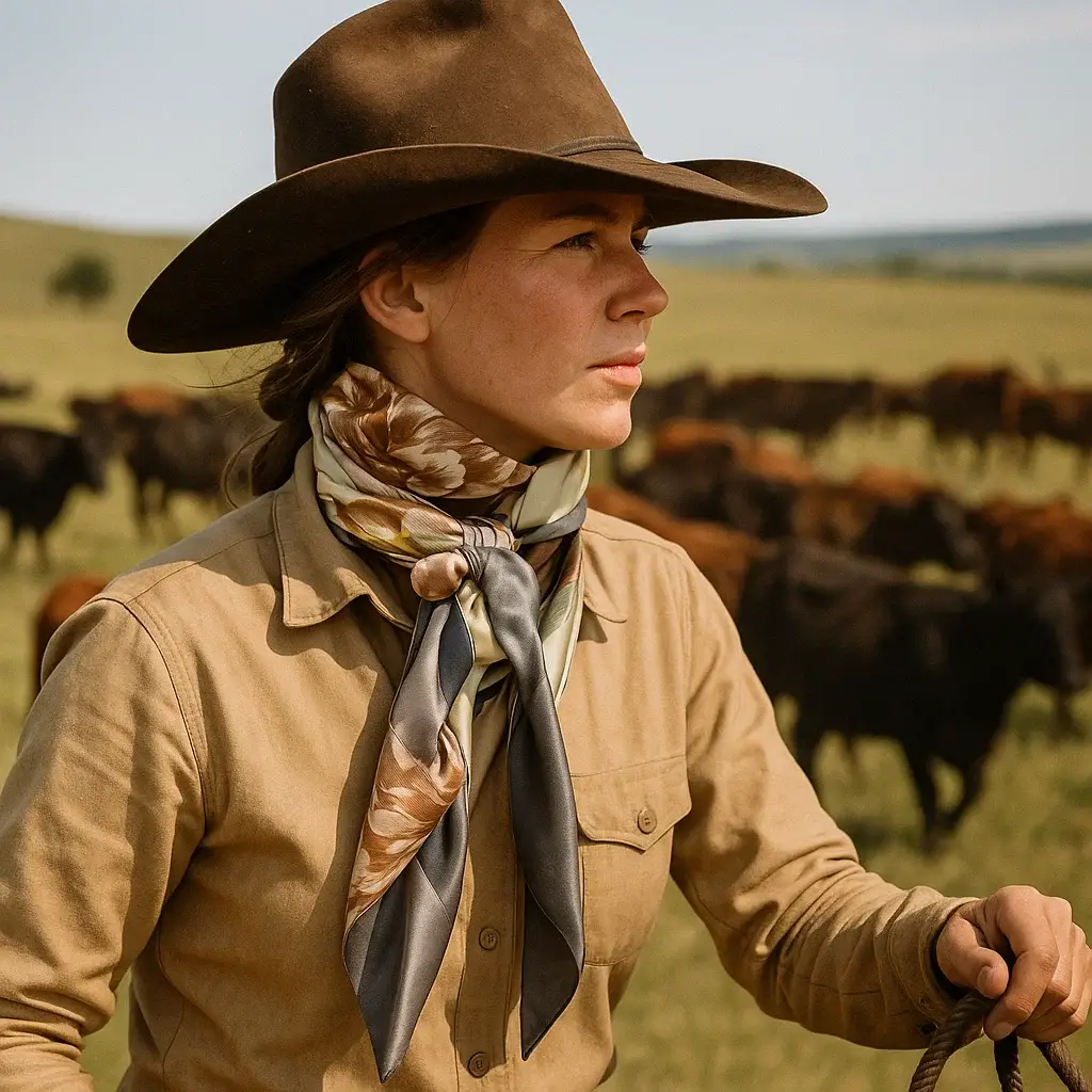 Rodeo Drive – wholesale Halsduk - Unisex – 35X35" Fält av vilda blommor Wild Rag/Scarf WR1110