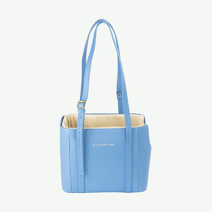 Clementine Leather Carrier - Blue, Large for wholesale by Clementine est dogs