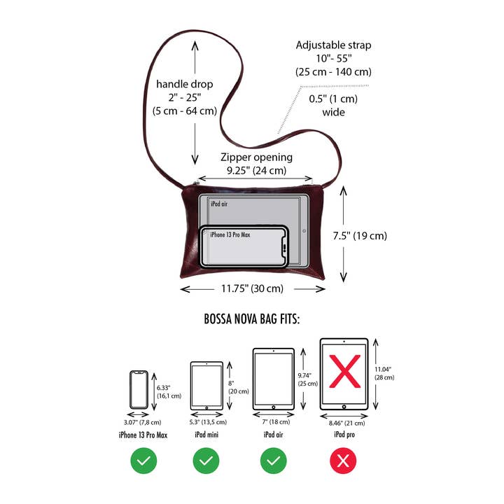 Crystalyn Kae Accessories - Venta al por mayor Bandolera - Mujer - Bolso Bandolera Mediano Bossa Nova Correa Ajustable Trave17
