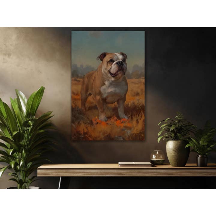 Olive Branch Farmhouse - Wholesale Art Print - English Bulldog Rustic Country Landscape Wall Art