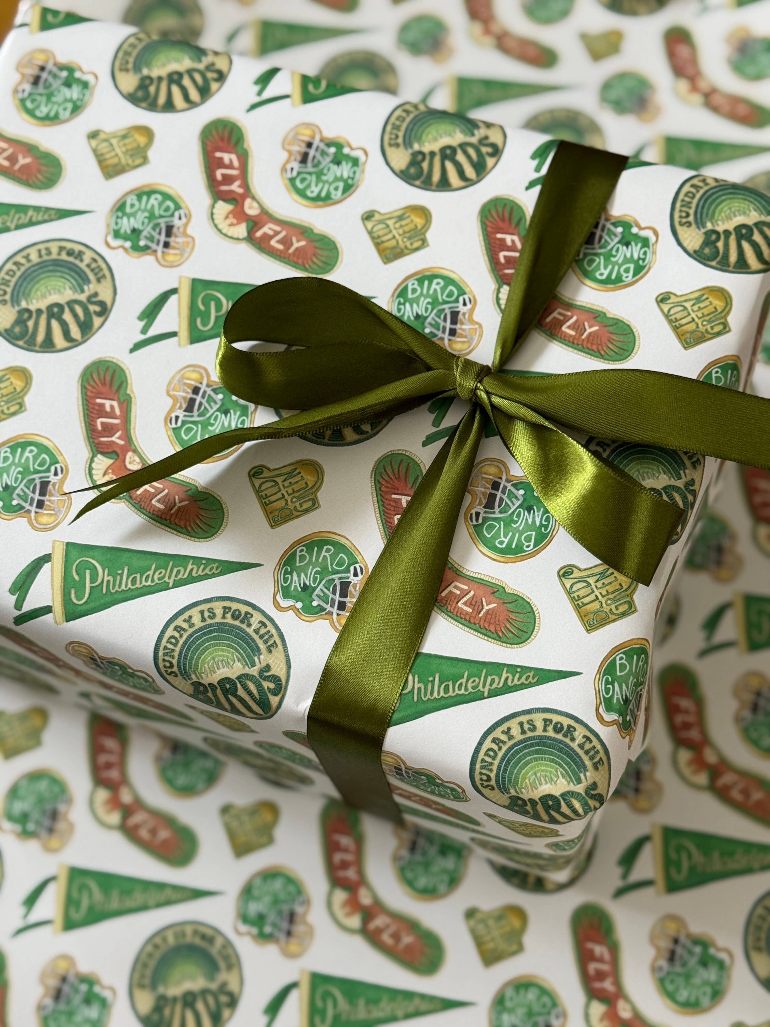 Meadowbrook Lane - Wholesale Wrapping Paper Roll - Philly Football Fan Wrapping Paper6