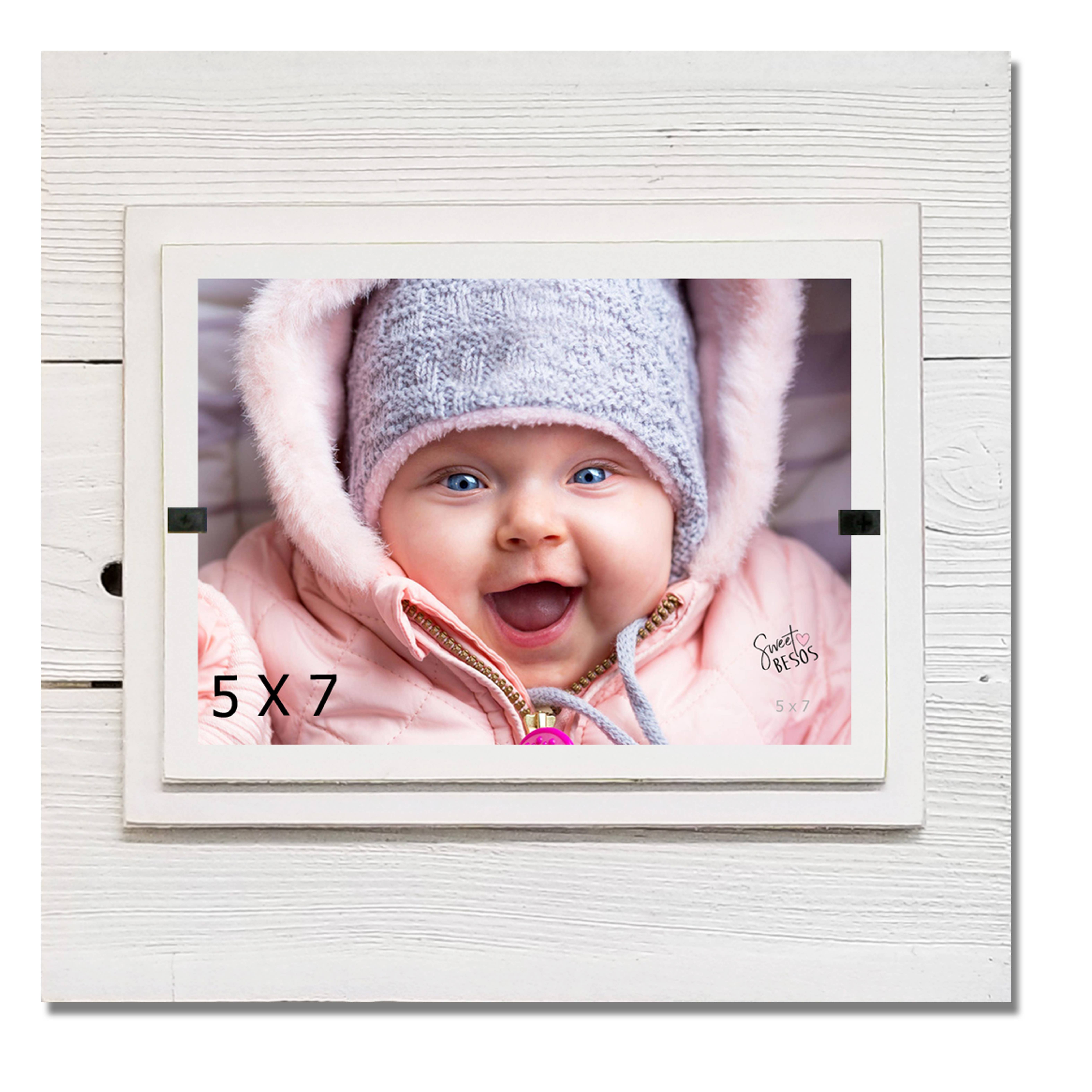 Beach Frames LLC - Venta al por mayor Marcos de fotos - Shiplap Farmhouse - Marco de pared o mesa (4 x 6, 5 x 7 cm)5