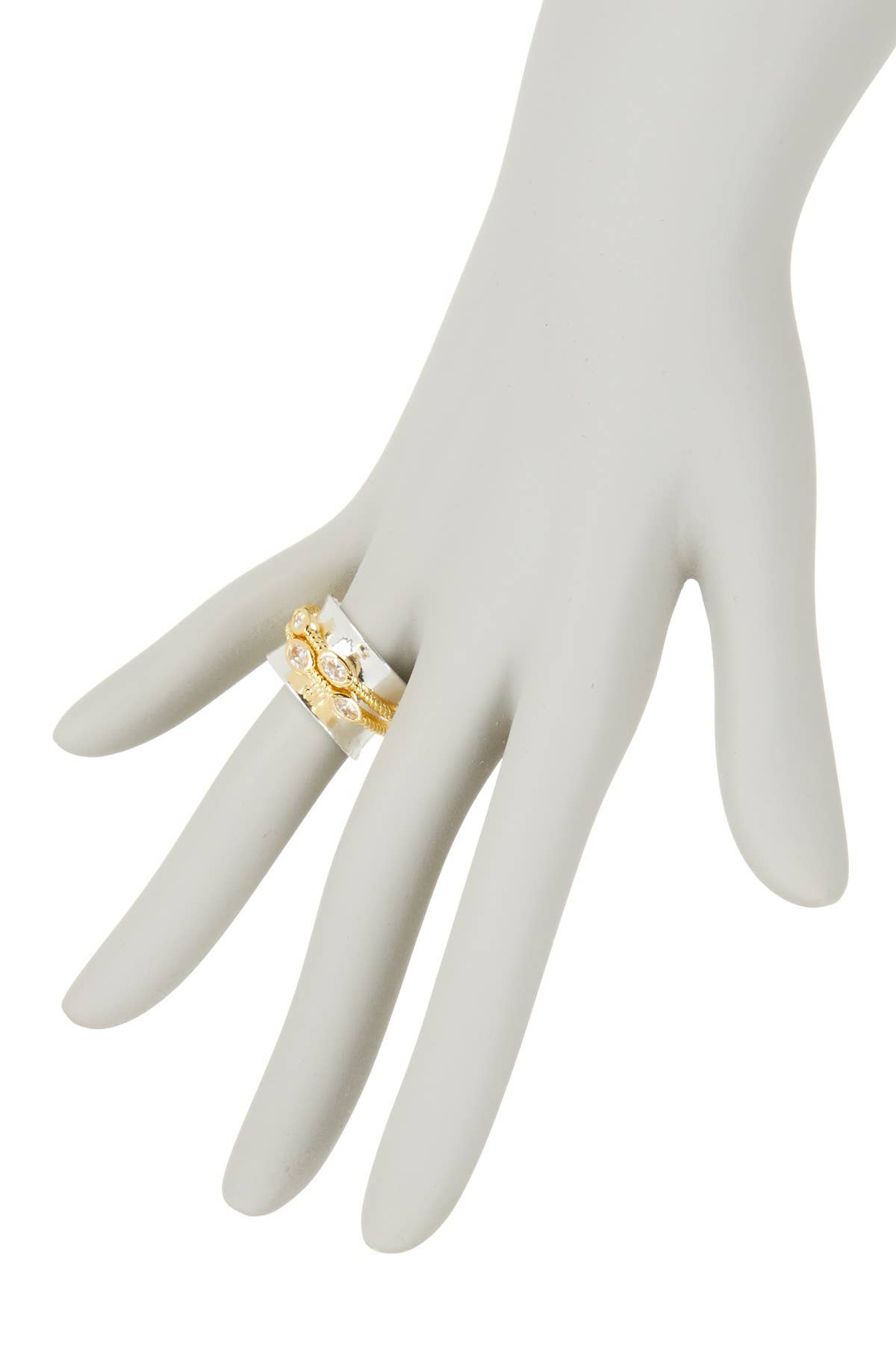 Zoey Simmons - Vendita all'ingrosso Anelli multipietra - Anello Spinner Avril bicolore - SF2