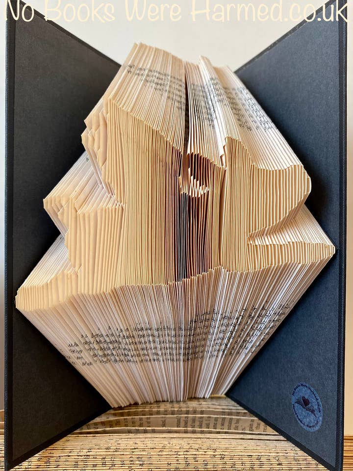 Flyvende gris። Svin kan flyve! Håndfoldet bog kunst gave for engroshandel hos No Books Were Harmed.co.uk