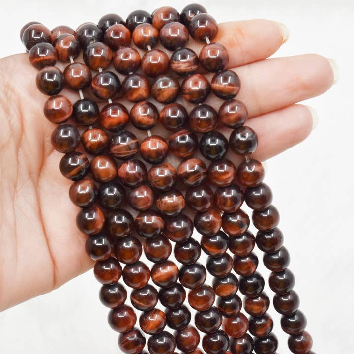 Crystal Jewelry Beads | Red Tiger Eye | Gemstone Beads for wholesale by Soothing Crystals