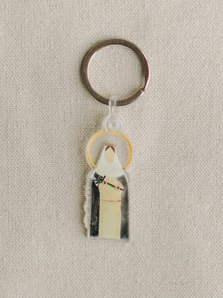 St. Catherine of Siena Keychain for wholesale by Emily S Pitre Art