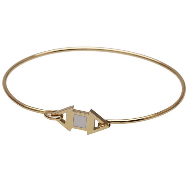 Pulseira GAUDI folheada a ouro 14 quilates com esmalte branco, roxo ou preto por atacado de 3 For Evigt