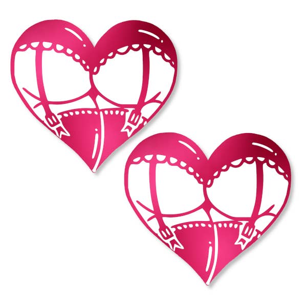 Niptees - Wholesale Nipple Pasties - Women's - Cheeky Booty Heart Nipple Cover Pasties2