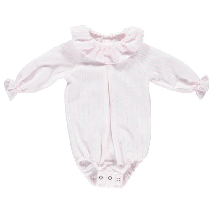 Body med limegrøn pink stikning for engroshandel hos Dot baby
