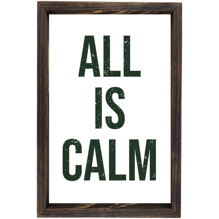All Is Calm Wood Wall Art for wholesale by Southern Mesa Trading Co.