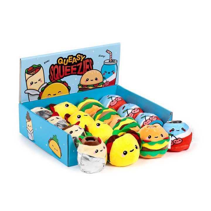 Queasy Squeezies Foodiemals Squeezy-Spielzeug aus Plüsch für den Großhandel von Puckator Ltd