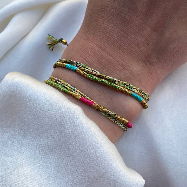 Sophie Deschamps Bijoux - Venta al por mayor Pulseras tejidas/trenzadas - Pulsera de hilo amuleto de la suerte Sukh9