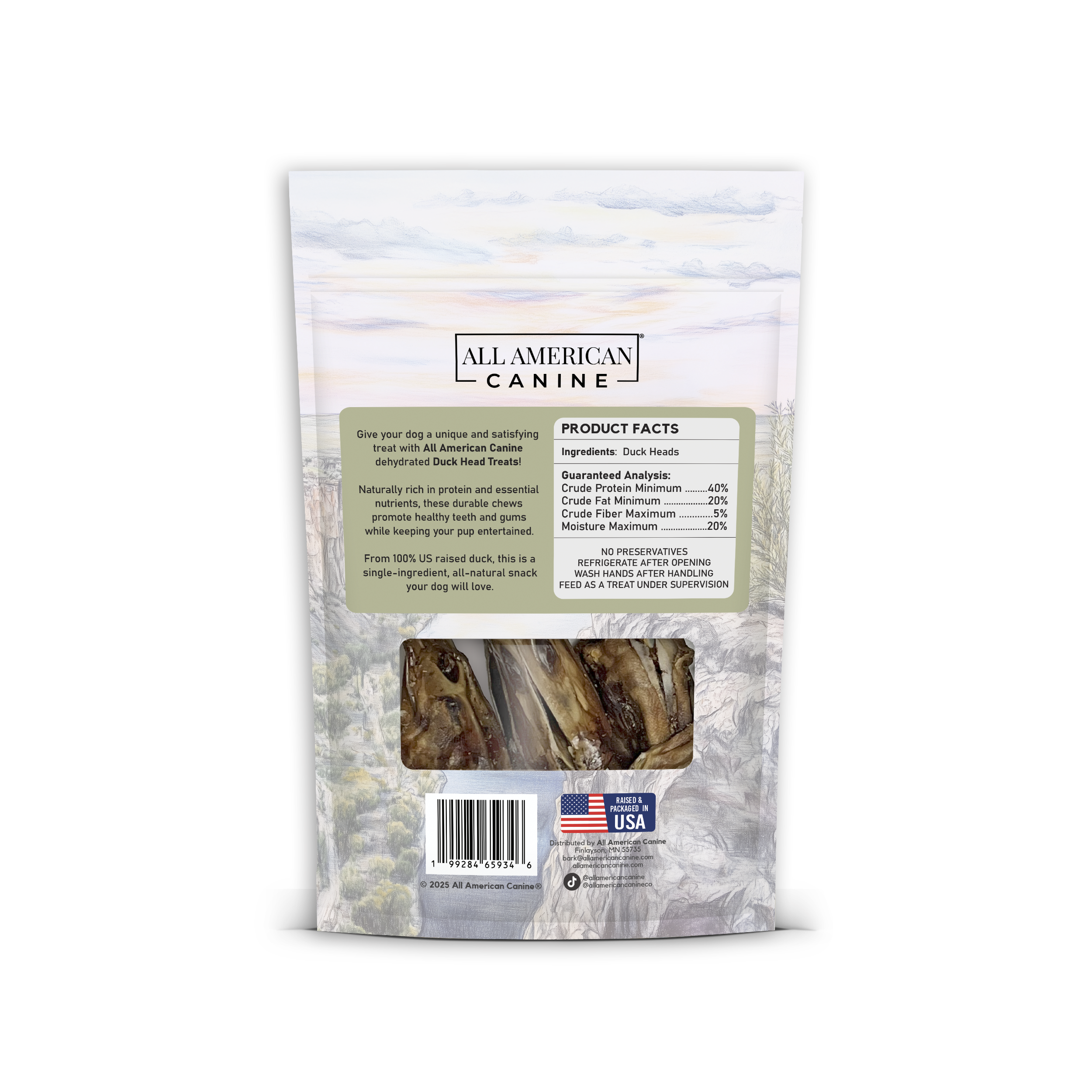 All American Canine - Vente Friandises – chien - Têtes de canard - 2 unités1