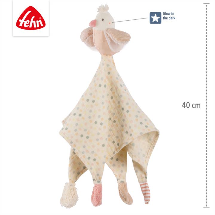 Fehn - Wholesale Security/Cuddle Blanket - Baby - Bird muslin comforter - sleeping aid & cuddle cloth