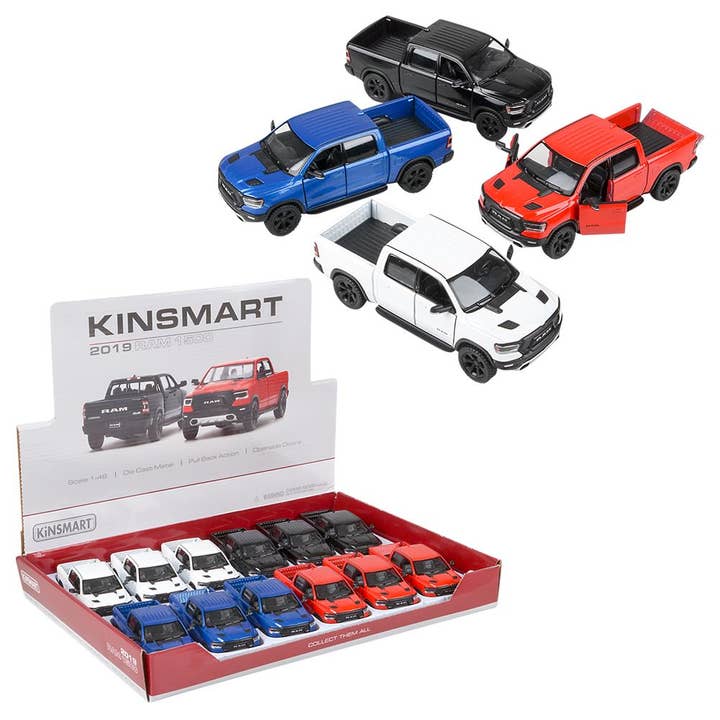 5" Diecast Pull Back 2019 Dodge Ram 1500 Pick-Up 12/Disp for wholesale by The Toy Network