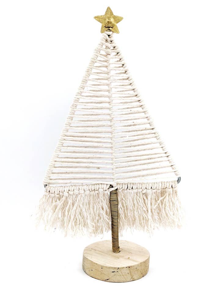 Macrame Christmas Tree for wholesale by Grain of Rice Project