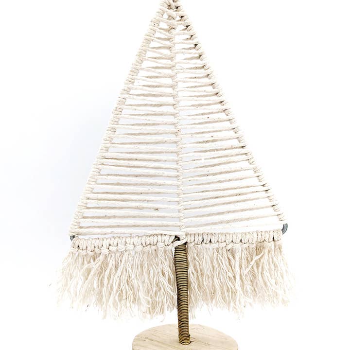 Grain of Rice Project - Wholesale Decorative Tabletop Object - Macrame Christmas Tree0