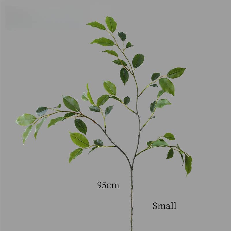 ACNITE(We cover U.S. import duties) - Venta al por mayor Plantas artificiales - Hoja verde artificial para jarrón Hojas de árbol de banyán para el hogar0