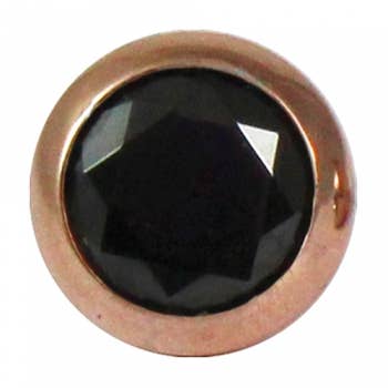 Attachment for ring cubic zirconia 7mm rose steel black for wholesale by Style Republic - Carsten Maletz