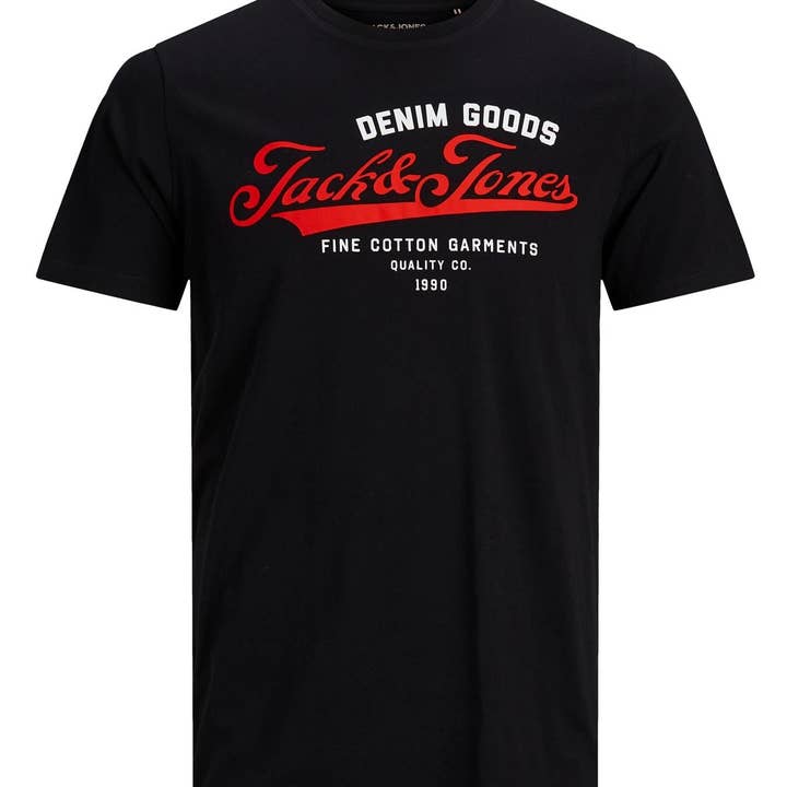 Jack & Jones Herren Plus Logo Bedrucktes T-Shirt für den Großhandel von Brooklyn Big & Tall