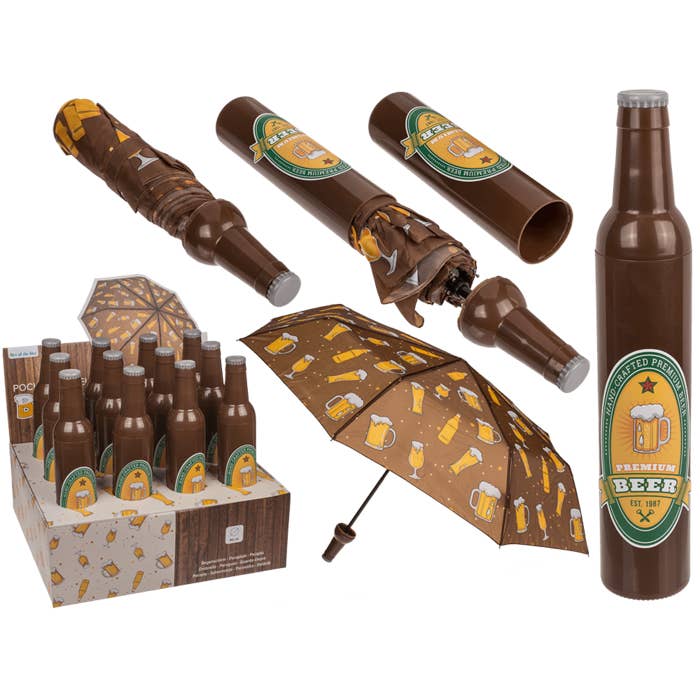 Out of the blue KG - Wholesale Umbrella - Unisex - Pocket Umbrella, Beer bottle,