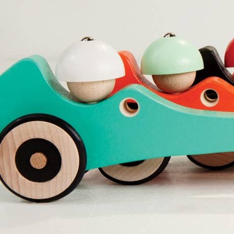 Mon Petit Art - Vente Jouet en bois – enfant - Voiture Autotop turquoise2