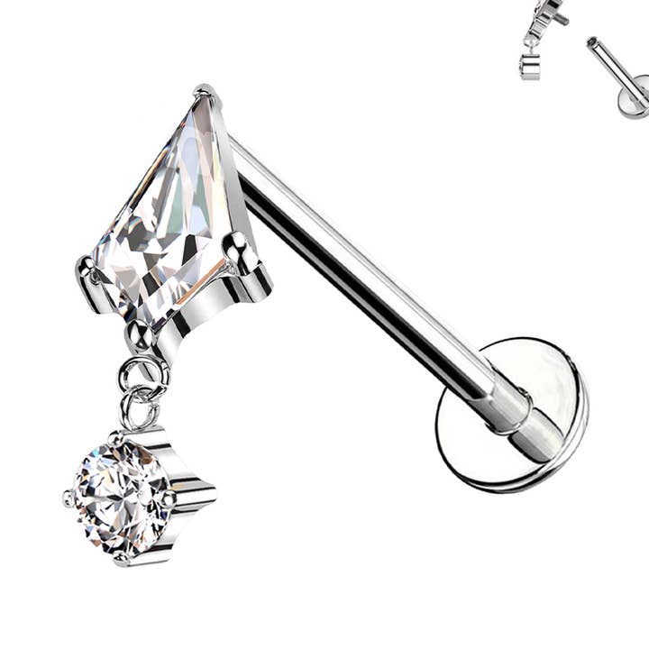 Labret Piercing with PC-139 Crystals for wholesale by Awaken