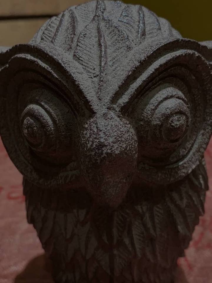 Búho Feng Shui de fresno volcánico para venta al por mayor de Katmandu Trading Co.