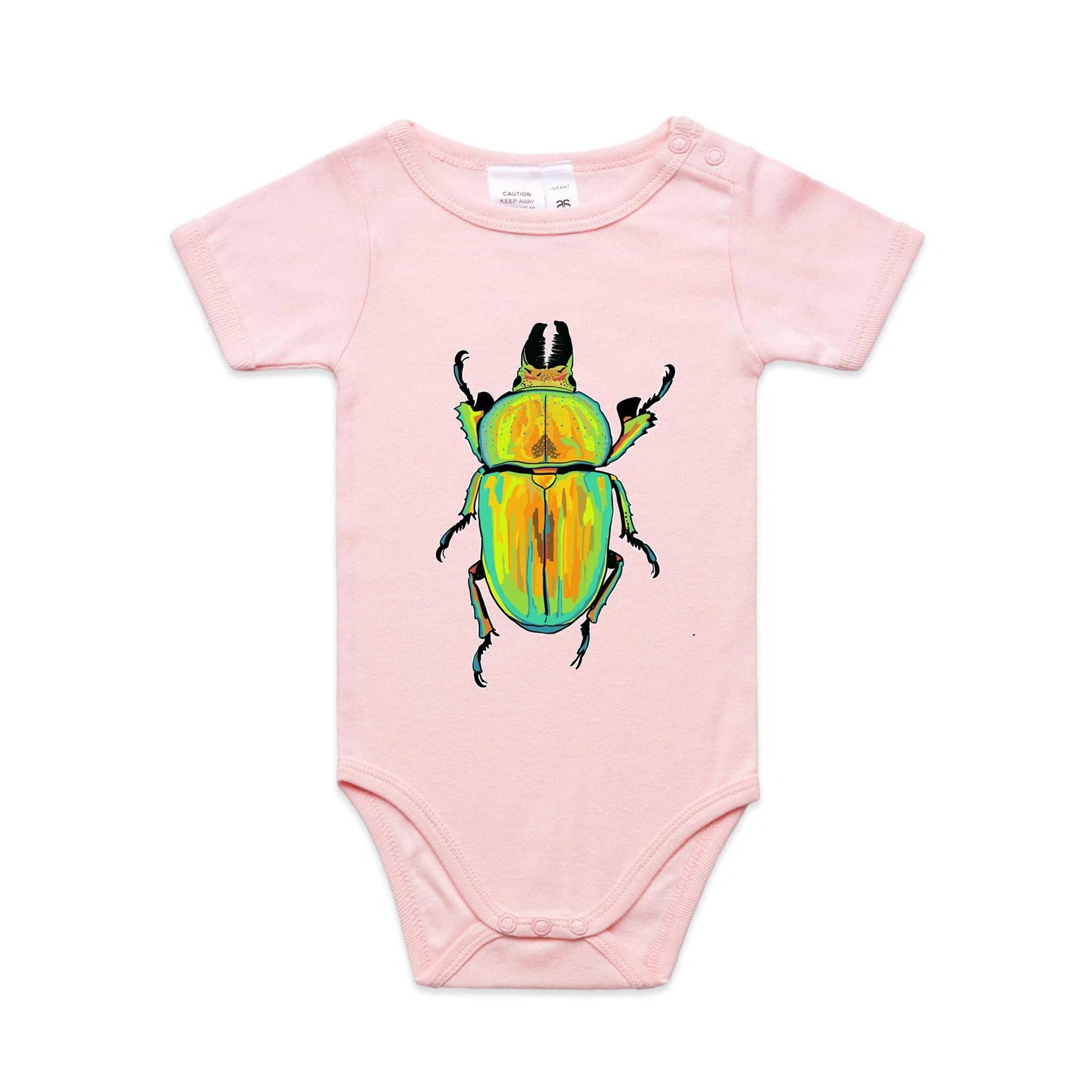 High Tees - Wholesale Bodysuit (Non-Footed) - Baby - Golden Stag Beetle All in One Romper3
