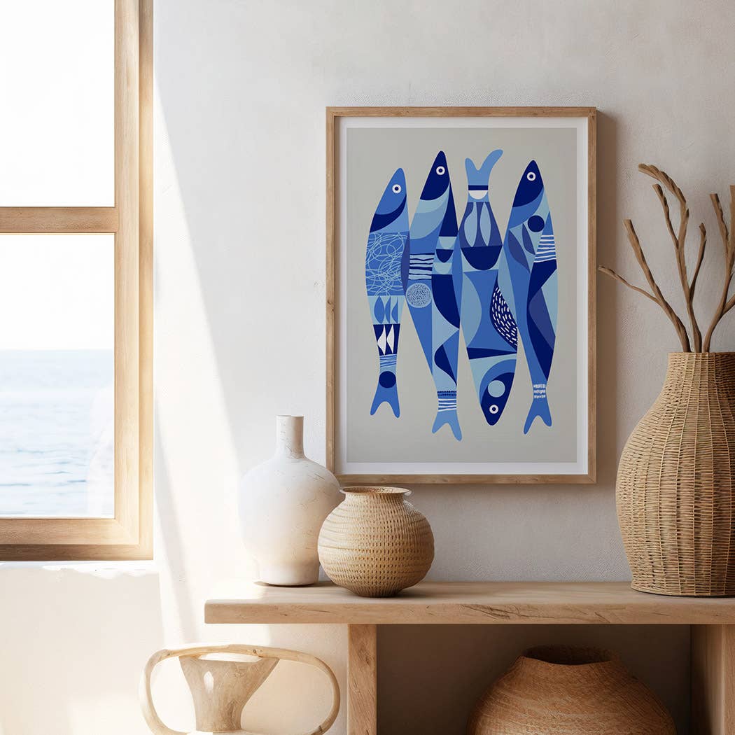 3 Birdies Studio - Wholesale Art print - Sardines Art Print 1