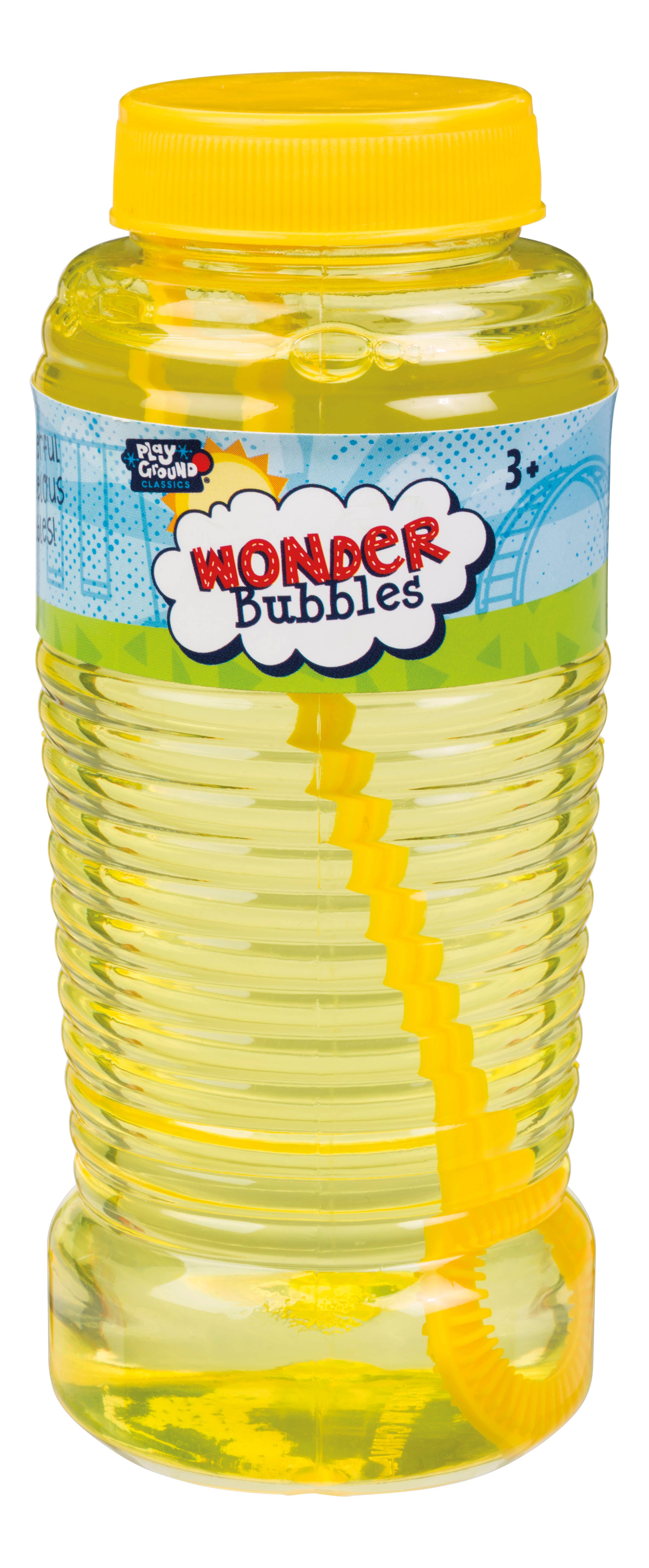 Toysmith - Wholesale Bubble Wand - Kids - Playground Classics Wonder Bubbles 8 oz, Assorted Colors3