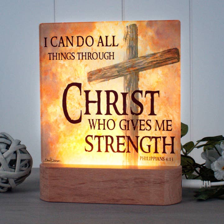 All Things Through Christ LED Nightlight for wholesale by Glow Decor
