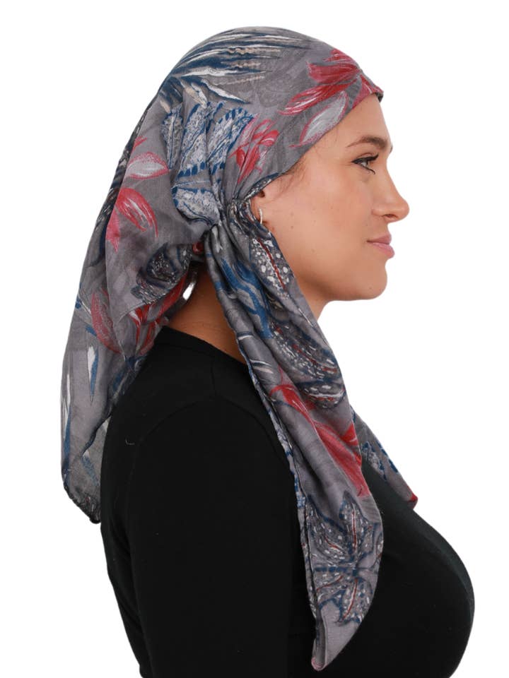 Pre-tied Scarves Floral Prints for wholesale by Cherie Accessories