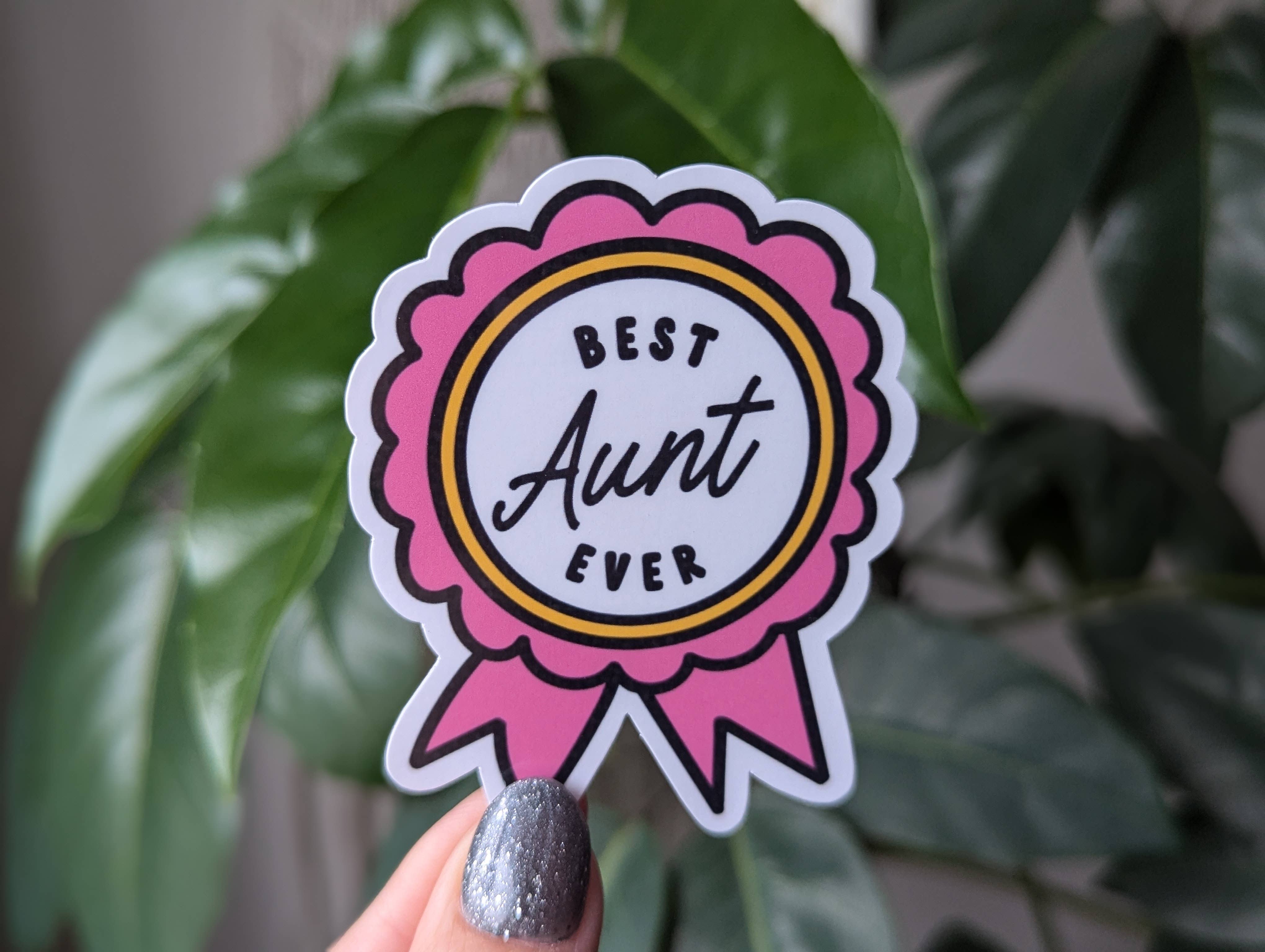 Moonlit Creations - Wholesale Sticker - Best aunt ever sticker, pregnancy announcement merch
