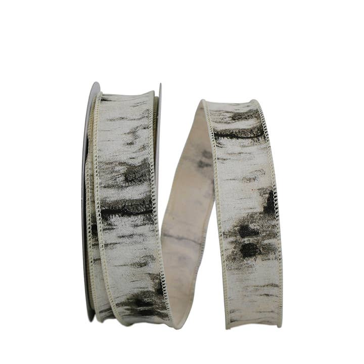 Birch Tree Bark Forest Wired Edge for wholesale by RELIANT RIBBON