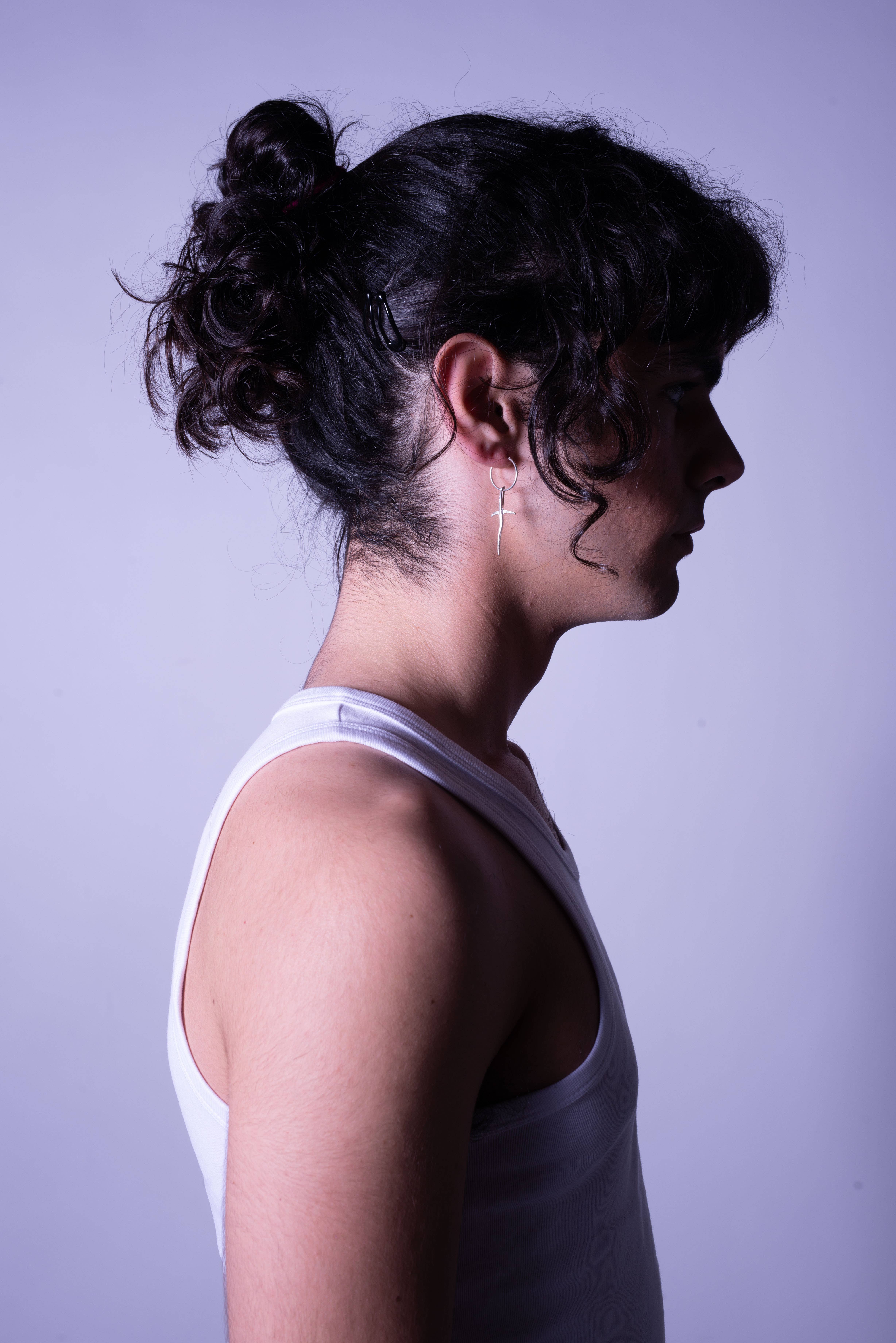 Marguerite Bones - Wholesale Dangle Earrings - X-Cross #1 Genderfull Silver Charm Earring1