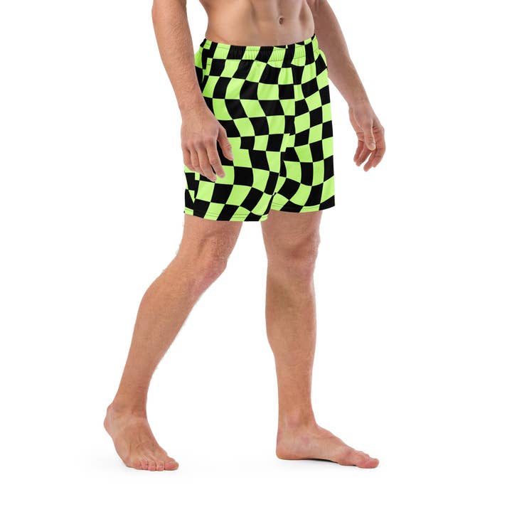 Goth Cloth Co. – Engroshandel Badeshorts – Mænd – Toxic Tiles mænds foret badebukser