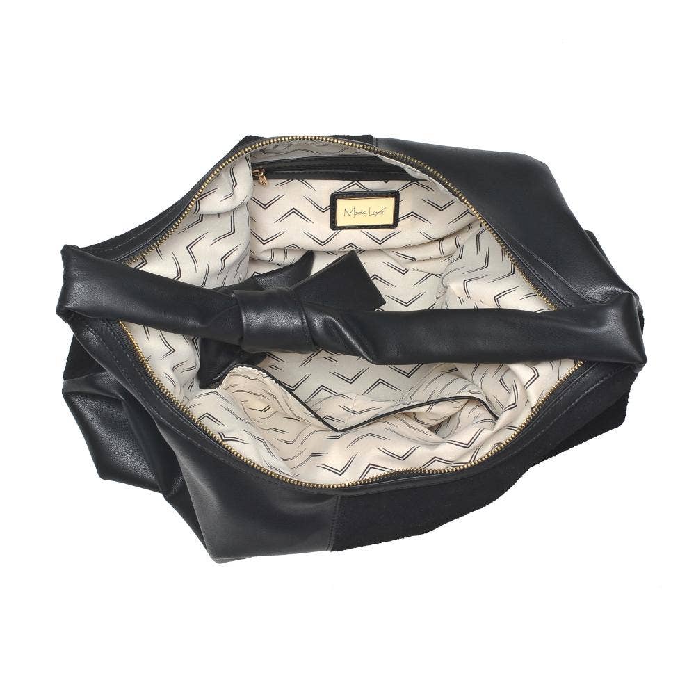 Moda Luxe - Wholesale Shoulder Bag - Women's - Hazel - Genuine Suede Knot Hobo7