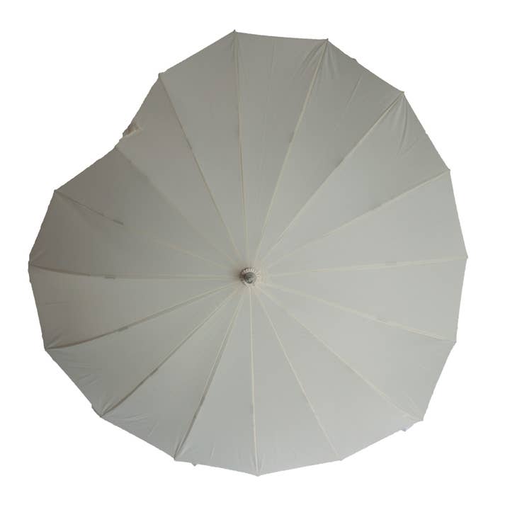 Heart Shaped Umbrella by Soake in Cream - BCSHCR for wholesale by Soake
