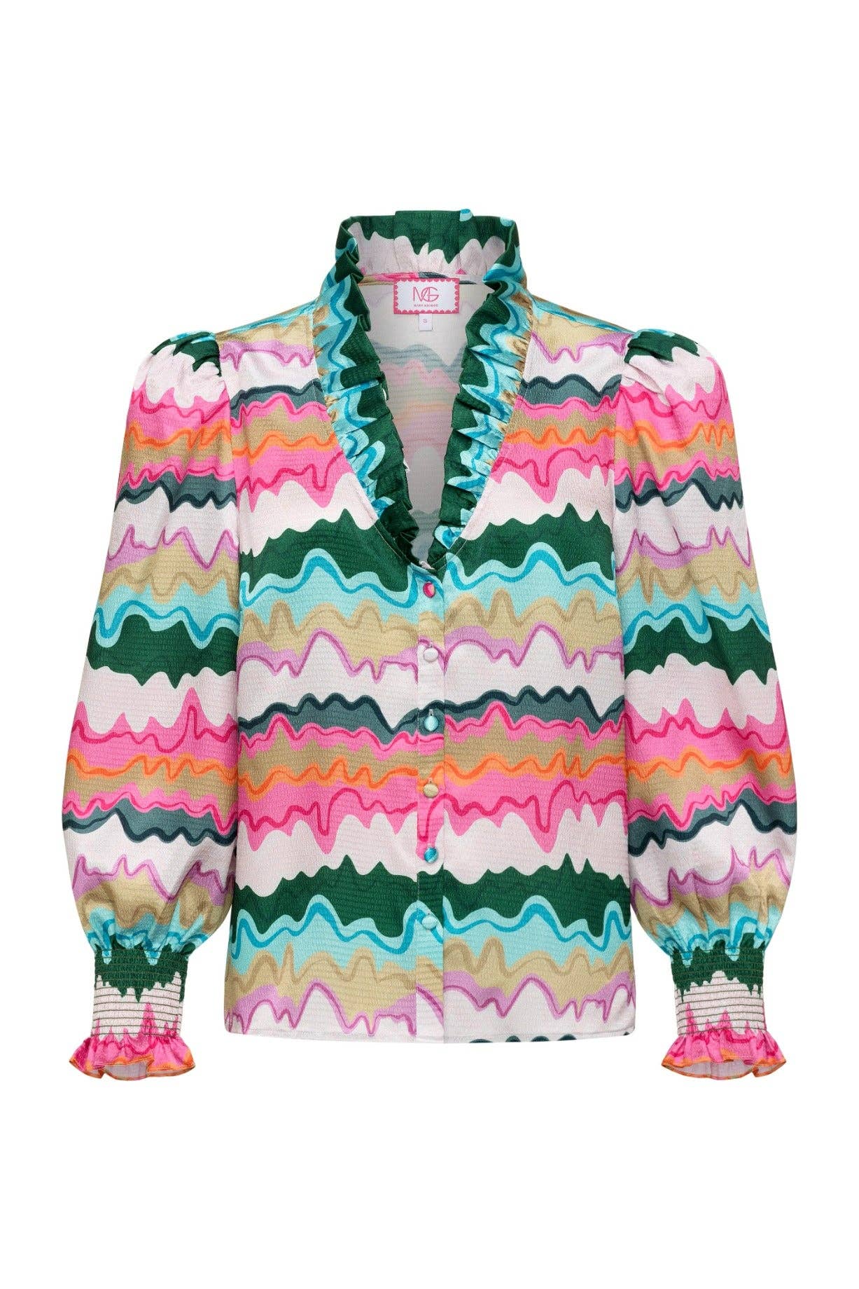 Mary George - Wholesale Button Down Shirt - Women's - Harper Top Long Sleeve2