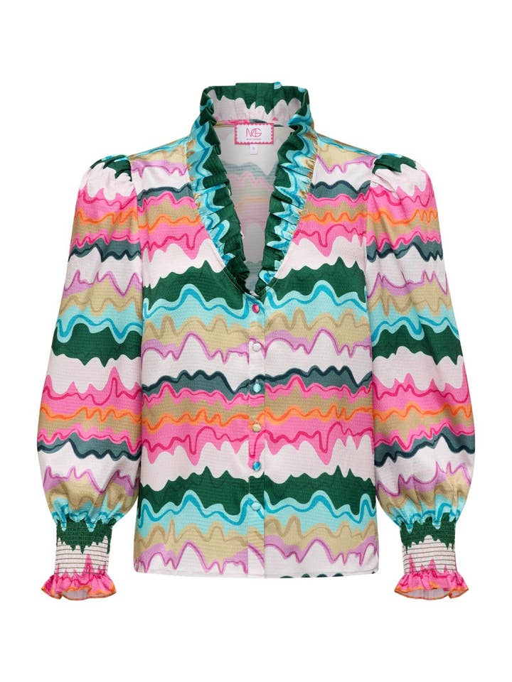 Mary George - Wholesale Button Down Shirt - Women's - Harper Top Long Sleeve2