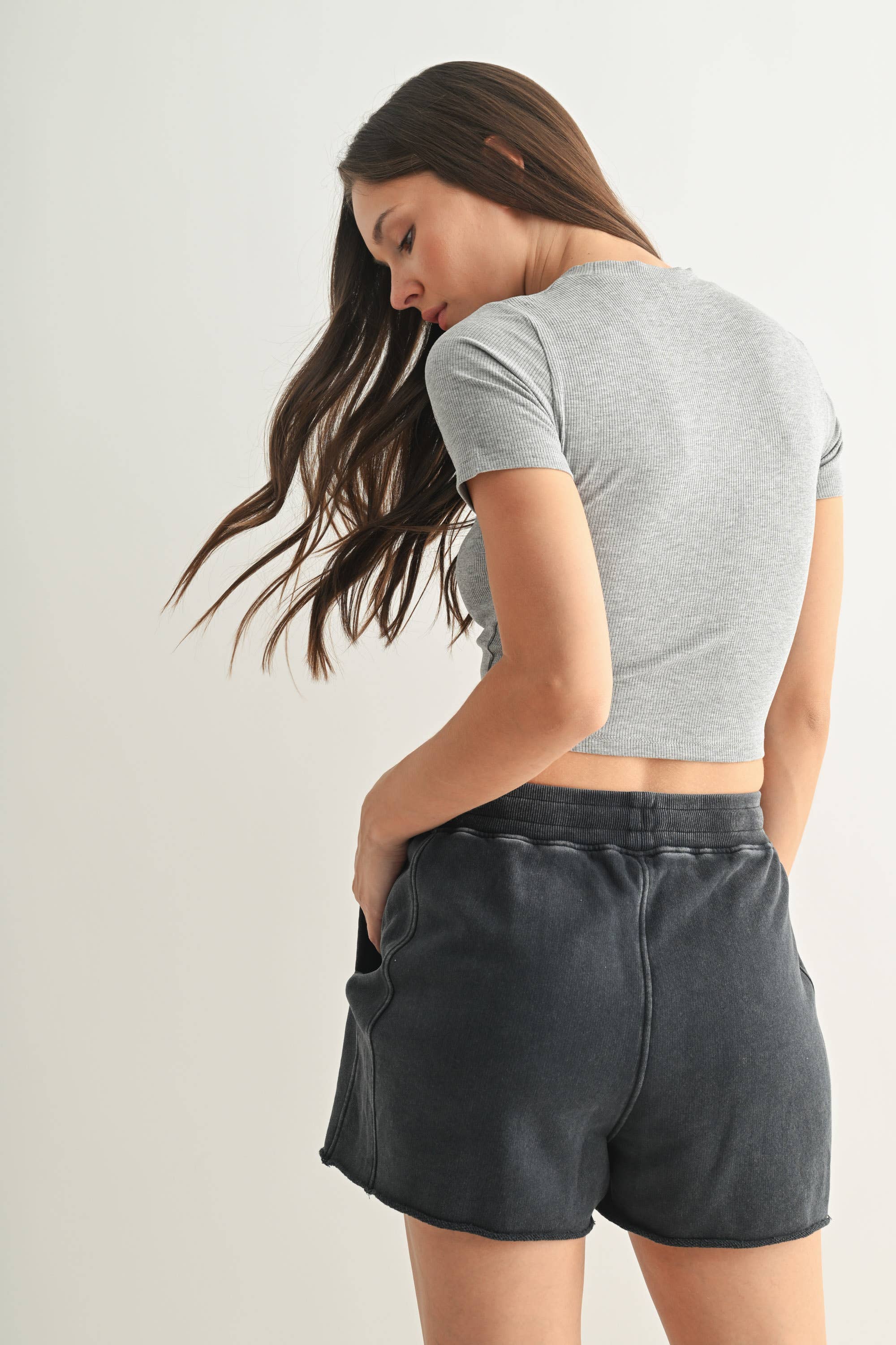 Mono B - Wholesale Athletic Top - Women's - Essential Micro-Ribbed Athleisure Baby Tee10