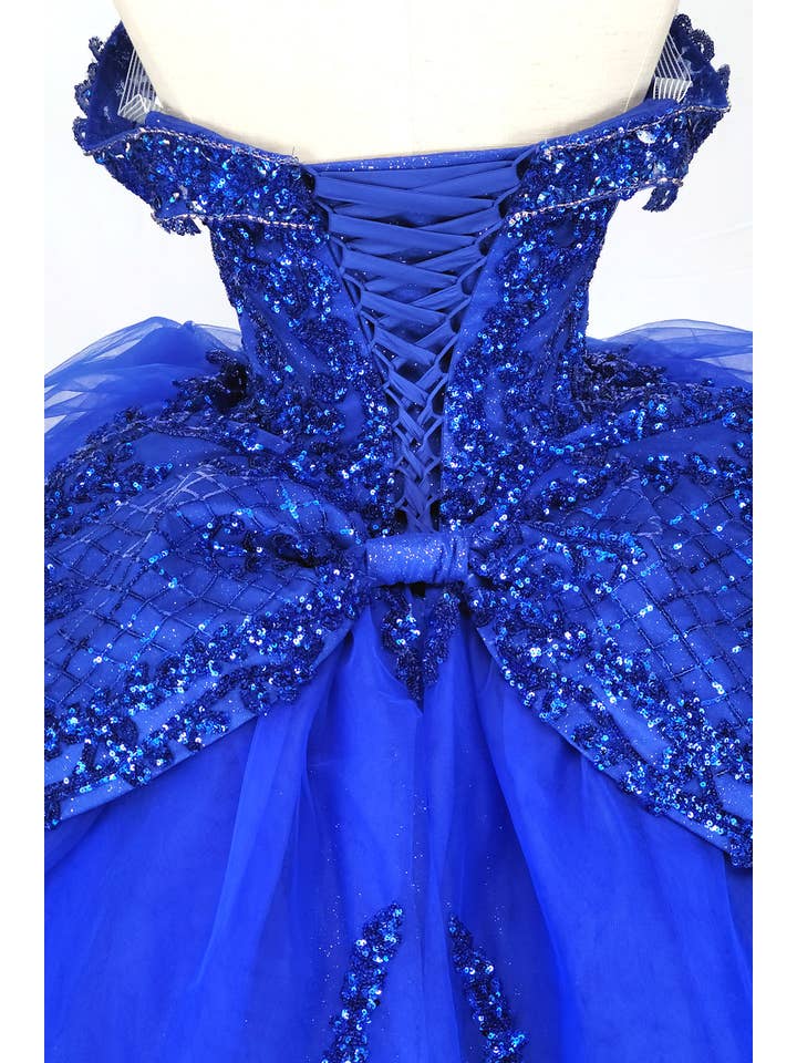 Chicas - Wholesale Dress - Women's - Multilayered Quince Dress With Bow and Sequins CHF306318