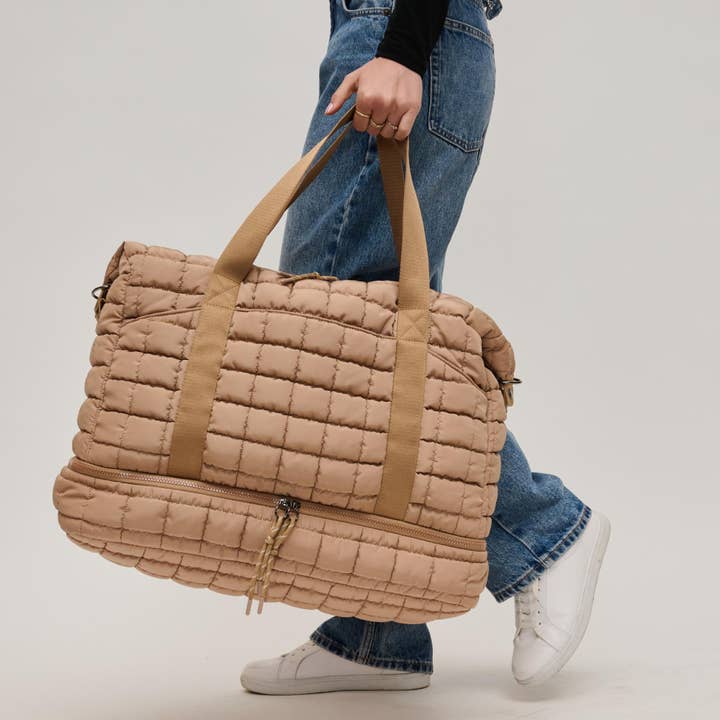 Urban Expressions - Wholesale Weekender Bag - Women's - Globetrotter Quilted Nylon Puffer Travel Weekender