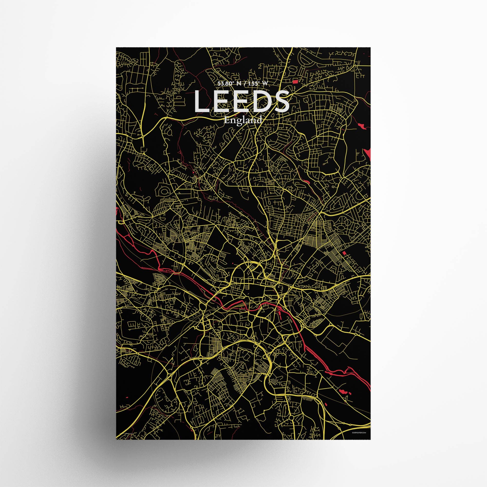 OurPoster.com – wholesale Poster – Leeds karta affisch8