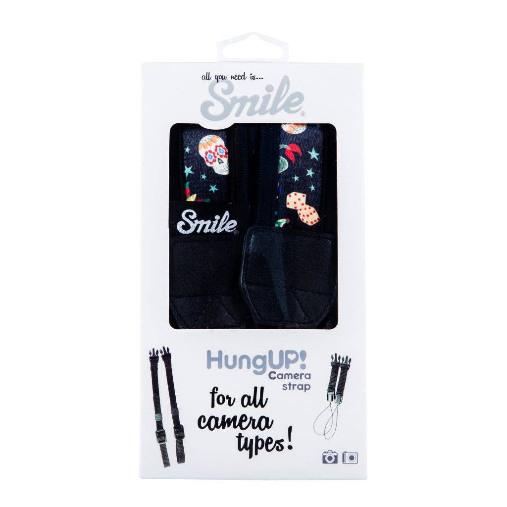 Smile - Wholesale Camera Strap - HANG UP! Strap for all types of Camera, SLR, DSLR, Mirrorless BLACK Tattoos PIN UP5